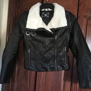 Faux Leather Black XS Jacket